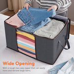 Storage Bag Organizer with Reinforced Handle Thick Fabric for Comforters