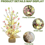 Easter Decorations 18 Inch Pre Lit Easter Egg Tree Tabletop Decor With Delicate Oranments