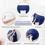 Self Stick Tie Up Shades Tricia Door Window - W 26 x L 69 inches