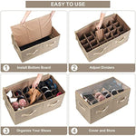 Shoe Organizer Closet Storage Solution with Clear Cover