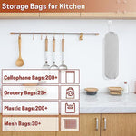 2Pcs Reusable Plastic Bag Organizer Wall Mount