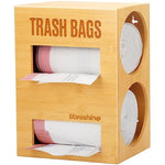 Bamboo Trash Bag Dispenser Wall Mount