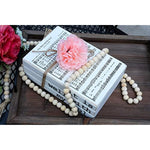 Farmhouse Rustic Wood Decorative Books Stack for Home Coffee Table Living Room