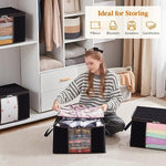 Storage Bag Organizer with Reinforced Handle Thick Fabric for Comforters
