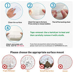 Floating Hanging Shelves with Cable Clips for Bedroom & Gaming Room - Set Of 2