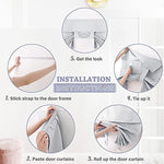 Self Stick Tie Up Shades Tricia Door Window - W 26 x L 69 inches