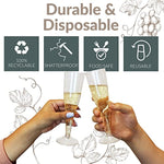 100 Bulk Pack Silver Glitter Plastic Champagne Flutes 4 5 Oz