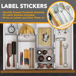 Kitchen Adjustable Drawer Organizers With Labels