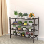 Bamboo Stackable Shoe Shelf Storage Organizer