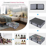 Underbed Solution Shoes Container Bags with Sturdy Sidewall & Reinforced Handles