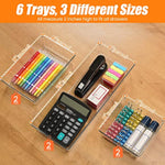 6 Pack  Acrylic Non Slip Non Cracking Drawer Storage Tray