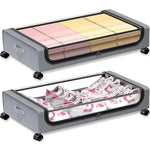 Upgraded Capacity Under Bed Storage Containers with Clear Lid