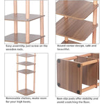 8 Tiers Stylish Wooden Space Saving Shoe Storage Stand/ Shelf/ Tower Free Standing for Entryway