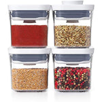 4-Piece Mini POP Container Set With White Lids