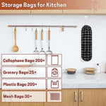 2Pcs Reusable Plastic Bag Organizer Wall Mount