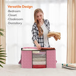 Storage Bag Organizer with Reinforced Handle Thick Fabric for Comforters