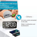 Super Slim LED Digital Alarm Clock With Diming Mode And 4 Levels Brightness