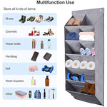 Large Deep Pockets Door Shoe Rack with 3 Hooks