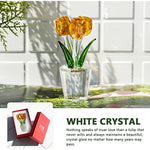 Pink Crystal Tulips Flower Figurines