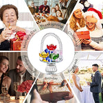 Pink Crystal Tulips Flower Figurines