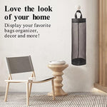 Mesh Grocery Bag Holder Hanging Storage Bag Dispenser