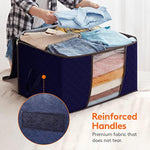 Storage Bag Organizer with Reinforced Handle Thick Fabric for Comforters