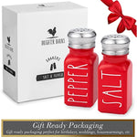 Stainless Steel Lid Glass Salt and Pepper Shakers