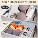 Foldable Closet Organizers and Storage Dresser Drawer Dividers for Clothes, Socks, Scarves & Ties