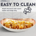 Modern Fruit Bowl Metal Hand Hammered Bowl Decor Black Copper Finish 3 5 Quarts