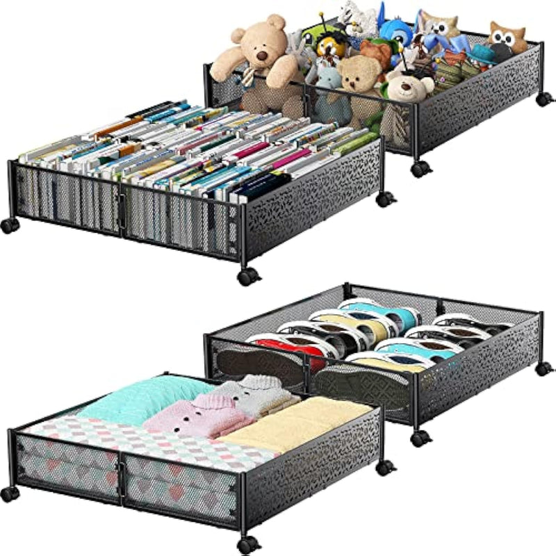 Under Bed Shoe Storage Organizer Drawer With Weels