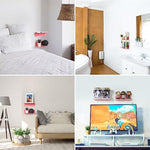 Floating Hanging Shelves with Cable Clips for Bedroom & Gaming Room - Set Of 2