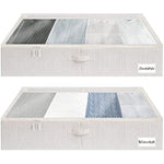 Under Bed Storage Containers with Zippers for Cloths & Blankets