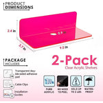 Floating Hanging Shelves with Cable Clips for Bedroom & Gaming Room - Set Of 2