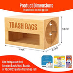 Bamboo Trash Bag Dispenser Wall Mount