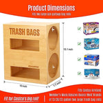 Bamboo Trash Bag Dispenser Wall Mount