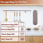 2Pcs Reusable Plastic Bag Organizer Wall Mount