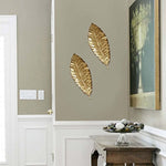 Elegant Leaf Decor Wall Decor Gold