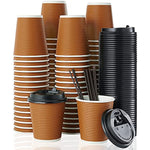 80 Pack Three Layer Insulated Coffee Cups With Lid And Straws For Parties Picnic And Travel