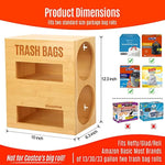 Bamboo Trash Bag Dispenser Wall Mount