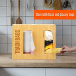 Bamboo Trash Bag Dispenser Wall Mount
