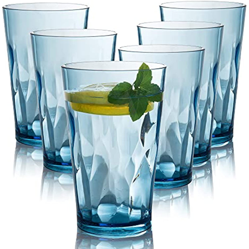 Unbreakable Plastic Drinking Glasses Set Of 6 Shatterproof Drinking Cups