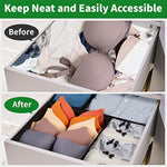 Foldable Closet Organizers and Storage Dresser Drawer Dividers for Clothes, Socks, Scarves & Ties