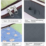 Thick Fabric Storage Bins with Clear Window and Reinforced Handles