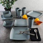 Soho Grayson Square Melamine Dinnerware Set Service For Four 16Pcs