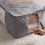 Under Bed Fabric Storage Container Bags with Window and Handles