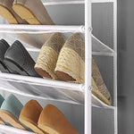 White 36-Pair Over The Door Shoe Organizer