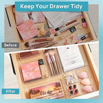 4-Size Versatile Bathroom and Vanity Drawer Organizer Trays