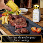 Stainless Steel Lid Glass Salt and Pepper Shakers