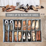 Underbed Storage Solution Fits for Men's and Women's Shoes