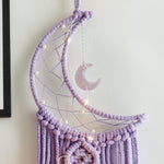 Moon Dream Catcher With Light Decor